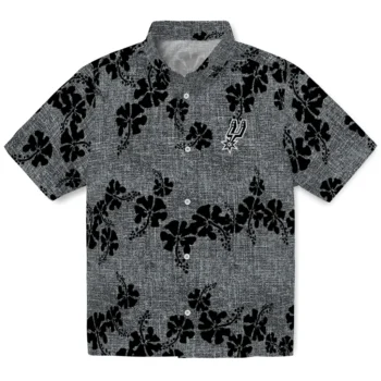 san antonio spurs hibiscus petals silver hawaiian shirts best selling