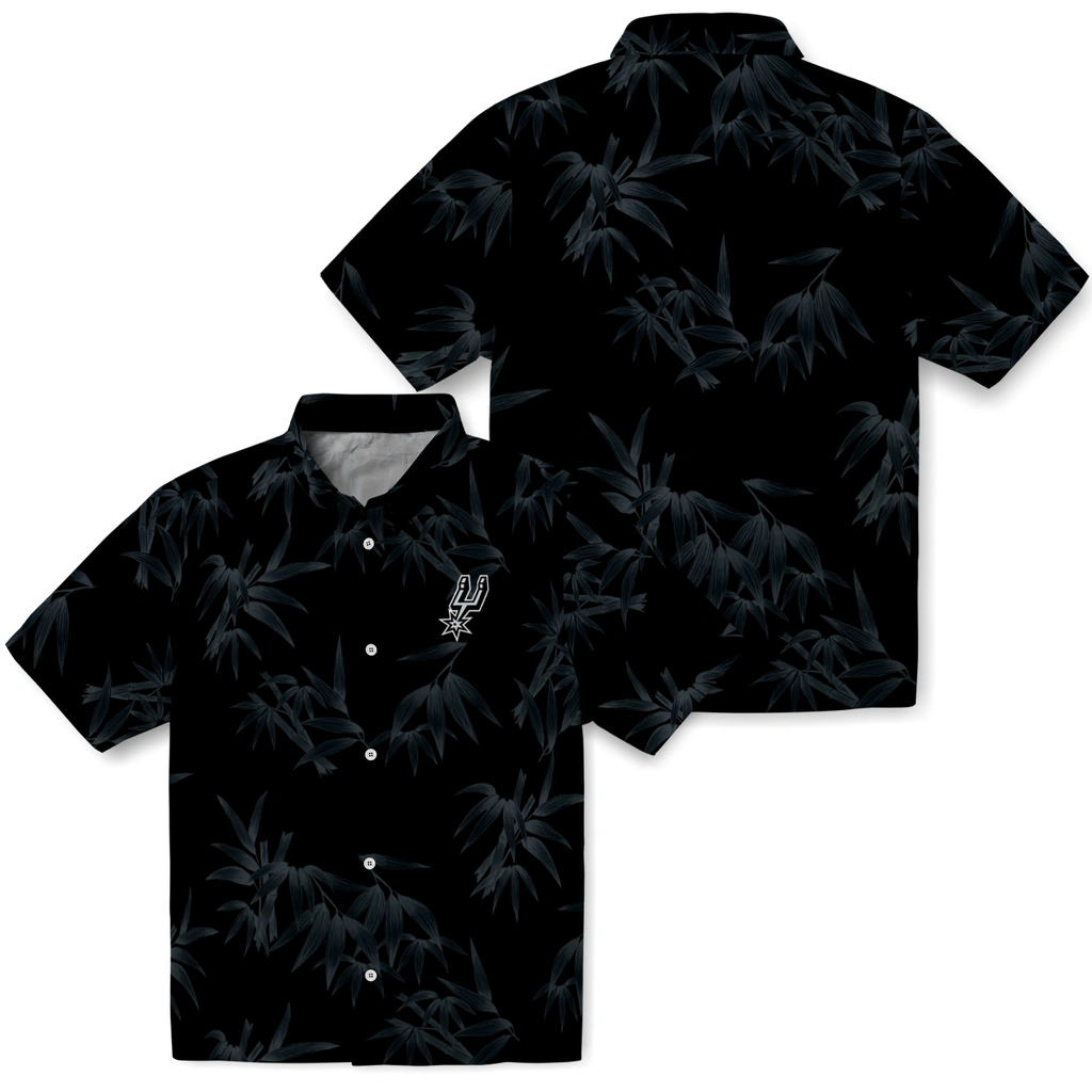 San Antonio Spurs Hawaiian Shirt - Bamboo Branches san antonio spurs bamboo branches silver black hawaiian shirts high quality
