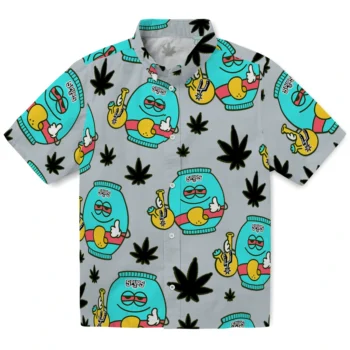 san antonio spurs bong smile silver hawaiian shirts best selling