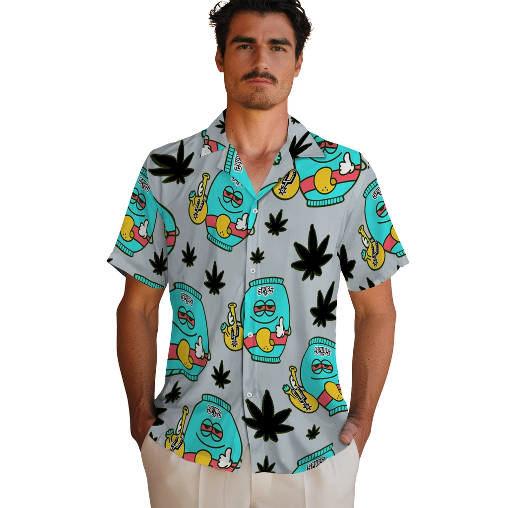 San Antonio Spurs Hawaiian Shirt - Chill Vibe san antonio spurs bong smile silver hawaiian shirts fashion forward