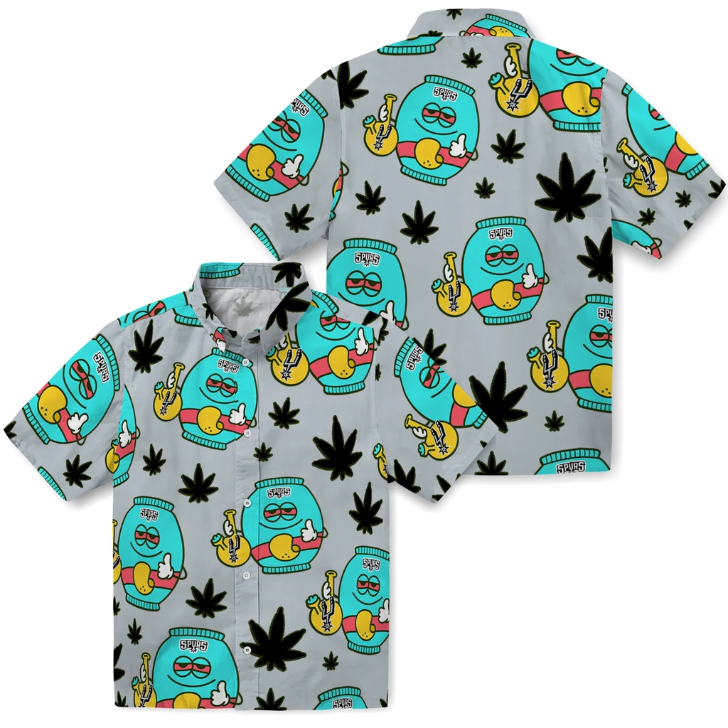 San Antonio Spurs Hawaiian Shirt - Chill Vibe san antonio spurs bong smile silver hawaiian shirts high quality