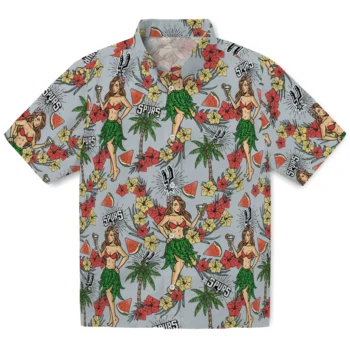 san antonio spurs hawaiian girls design silver hawaiian shirts best selling