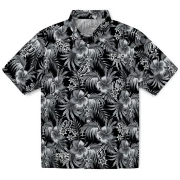 san antonio spurs hibiscus exotic silver hawaiian shirts best selling