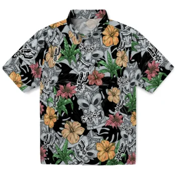 san antonio spurs tiki jungle silver hawaiian shirts best selling