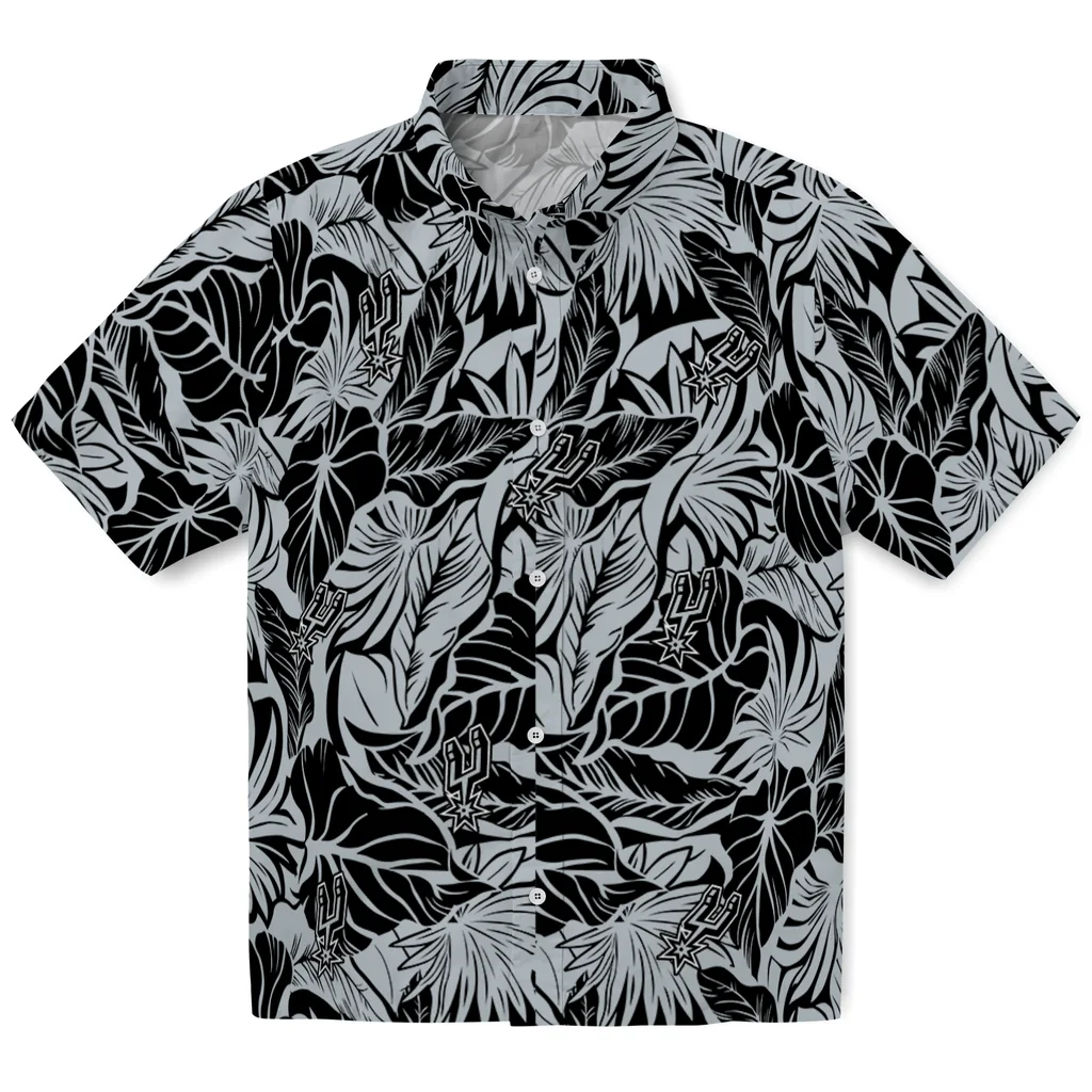 San Antonio Spurs Hawaiian Shirt - Monstera Layer san antonio spurs monstera layer silver hawaiian shirts best selling