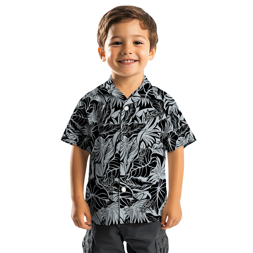 San Antonio Spurs Hawaiian Shirt - Monstera Layer san antonio spurs monstera layer silver hawaiian shirts top rated