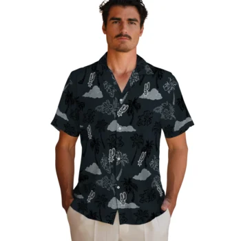 san antonio spurs palm and clouds silver hawaiian shirts fashion forward