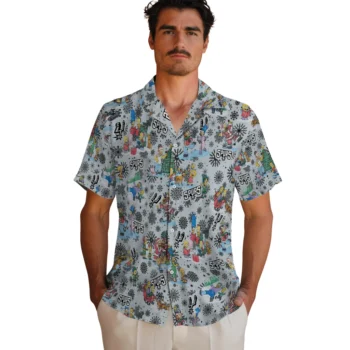 san antonio spurs simpsons christmas silver hawaiian shirts fashion forward