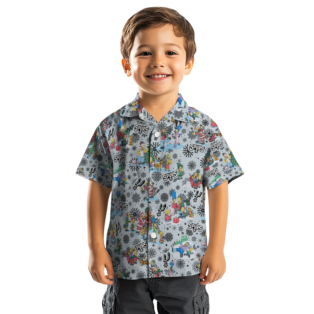San Antonio Spurs Hawaiian Shirt - Simpsons Christmas san antonio spurs simpsons christmas silver hawaiian shirts top rated