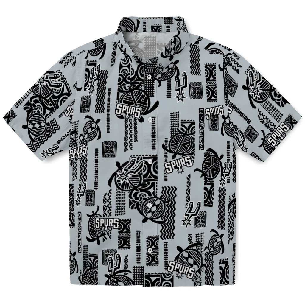 San Antonio Spurs Hawaiian Shirt - Turtle Lines san antonio spurs turtle lines silver hawaiian shirts best selling