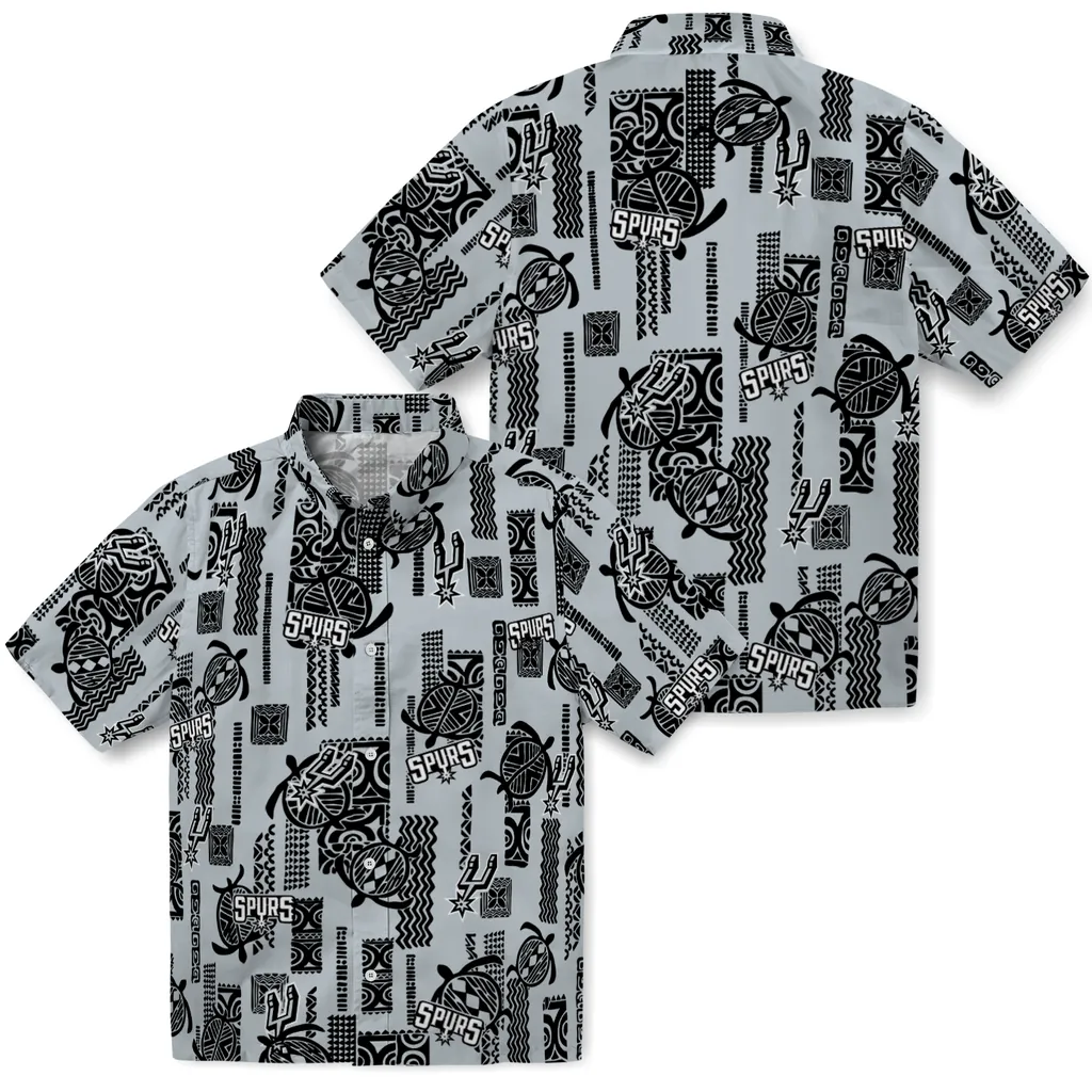 San Antonio Spurs Hawaiian Shirt - Turtle Lines san antonio spurs turtle lines silver hawaiian shirts high quality