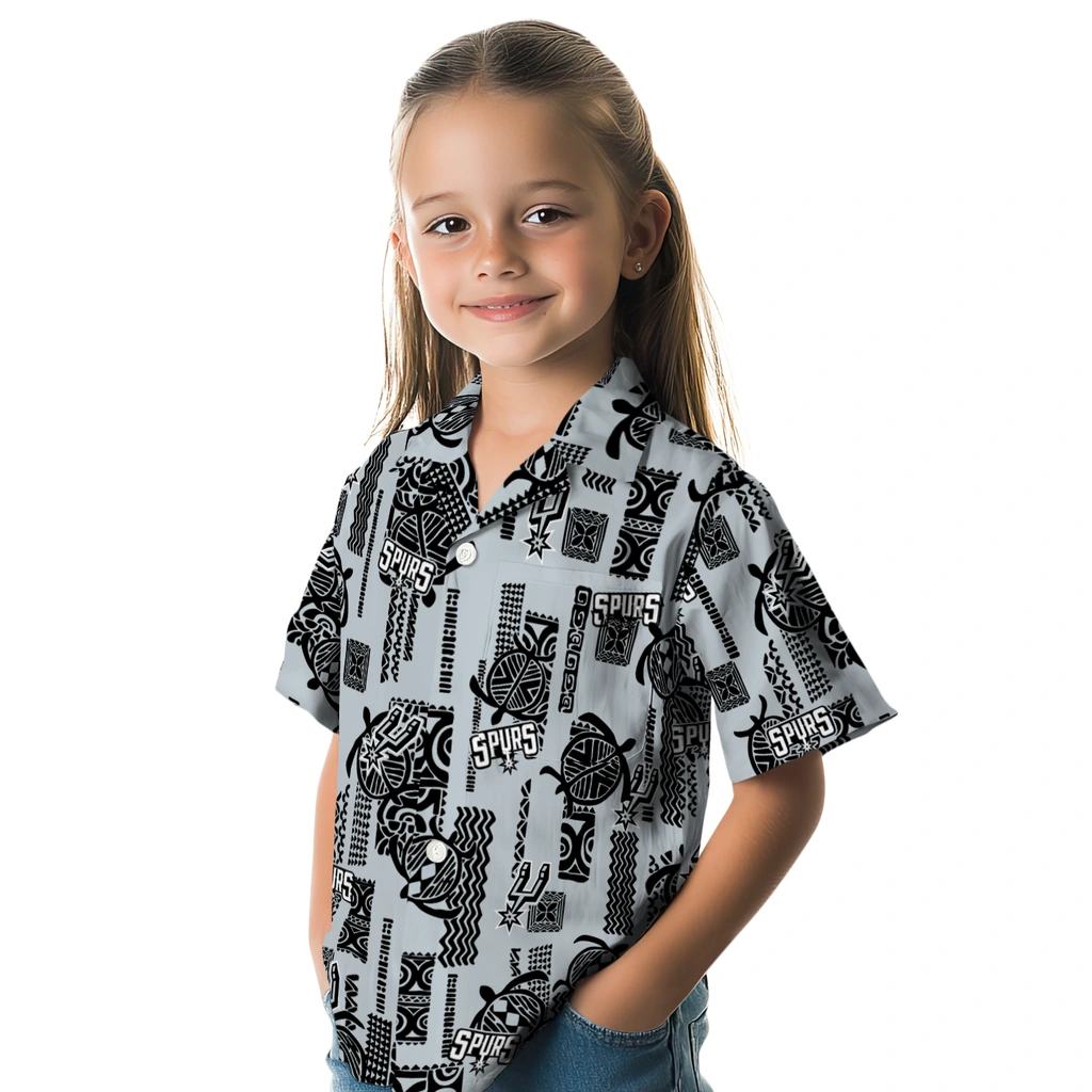 San Antonio Spurs Hawaiian Shirt - Turtle Lines san antonio spurs turtle lines silver hawaiian shirts premium grade