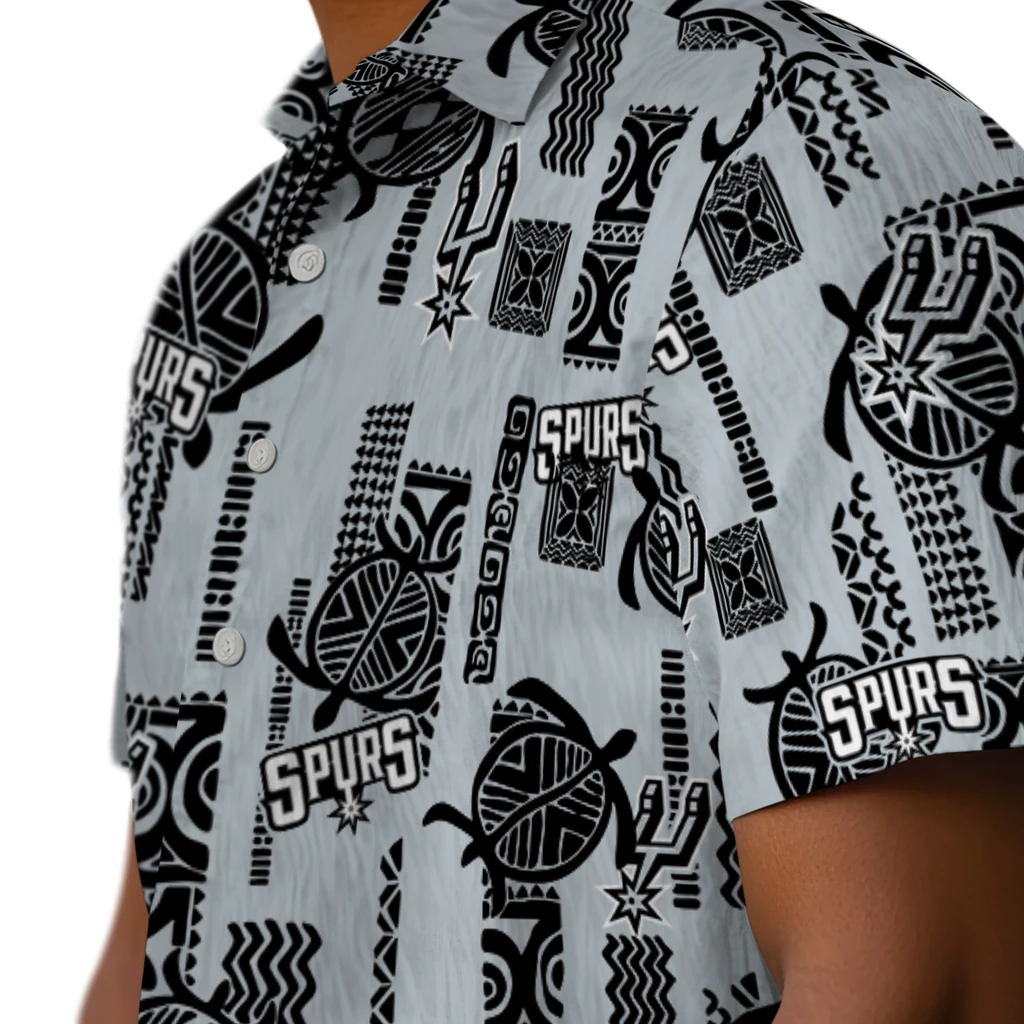 San Antonio Spurs Hawaiian Shirt - Turtle Lines san antonio spurs turtle lines silver hawaiian shirts trendy