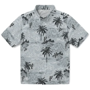 san antonio spurs wave palm silver hawaiian shirts best selling