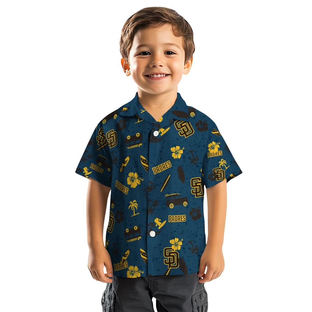 San Diego Padres Hawaiian Shirt - Beach Vibe san diego padres beach vibe navy hawaiian shirts top rated