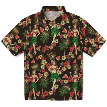 san diego padres hawaiian girls design brown hawaiian shirts best selling