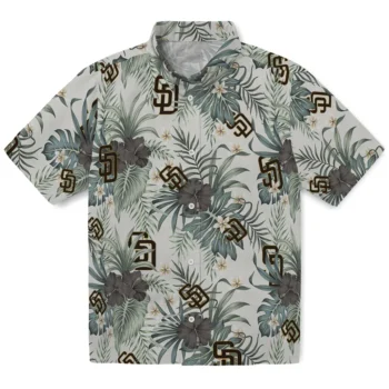 san diego padres hibiscus designs beige hawaiian shirts best selling