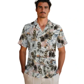 san diego padres hibiscus seaside white hawaiian shirts fashion forward