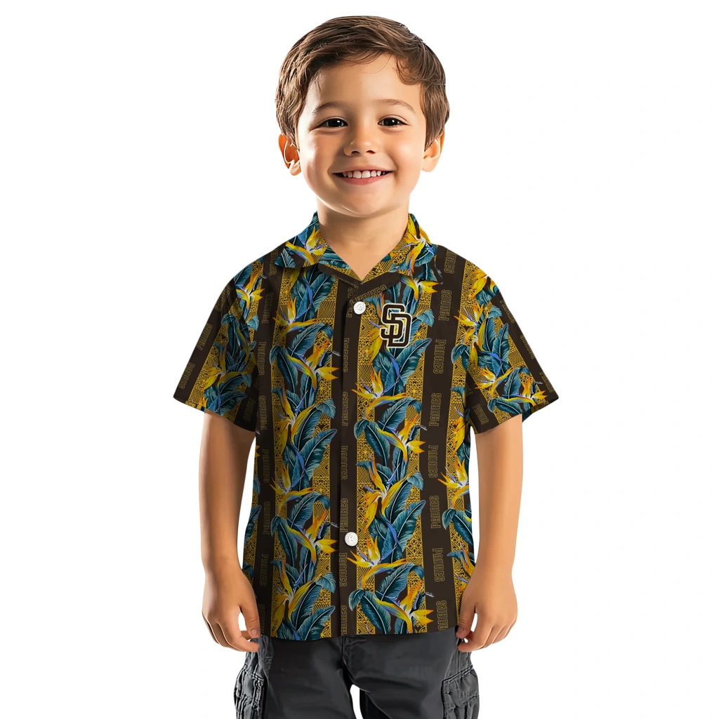 San Diego Padres Hawaiian Shirt - Paradise Vines san diego padres paradise vines brown hawaiian shirts top rated