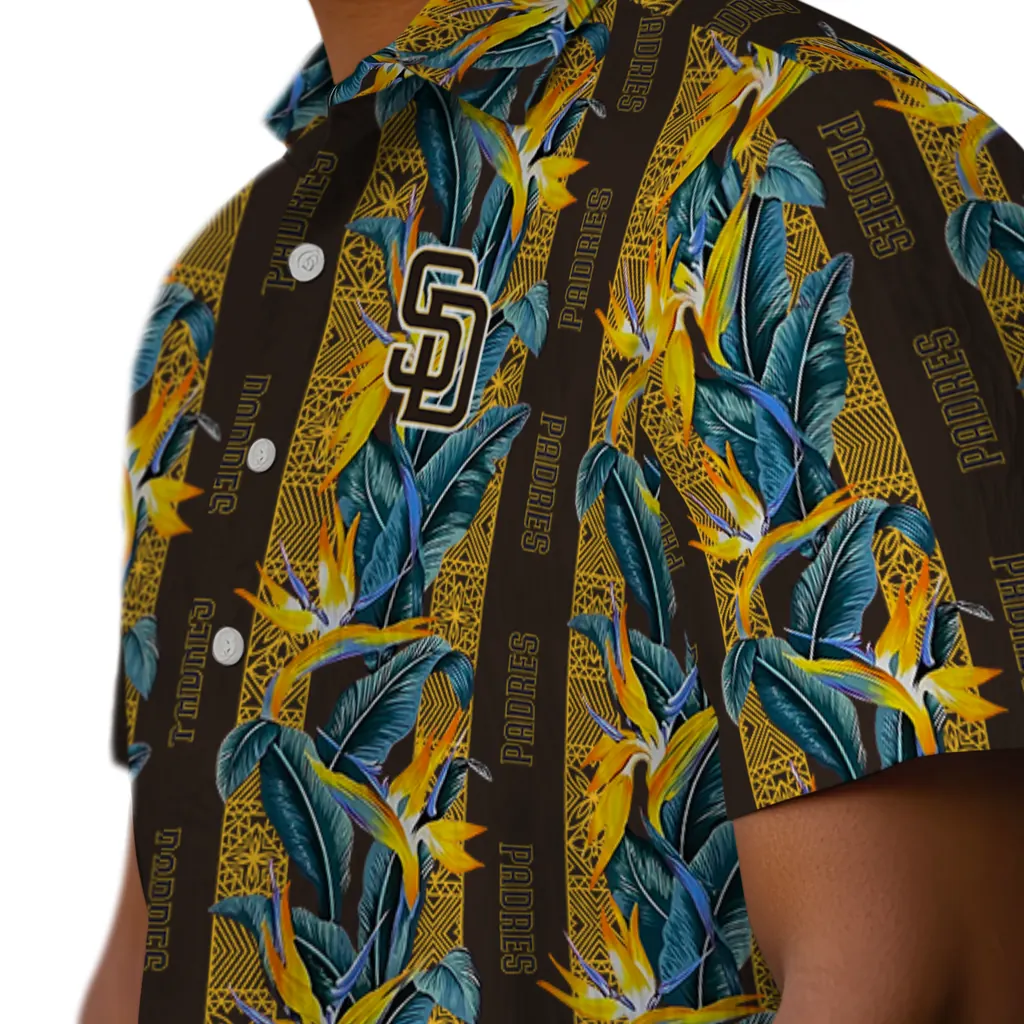 San Diego Padres Hawaiian Shirt - Paradise Vines san diego padres paradise vines brown hawaiian shirts trendy