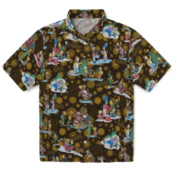 san diego padres simpsons christmas brown hawaiian shirts best selling