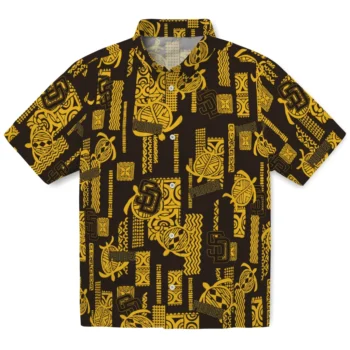 san diego padres turtle lines brown hawaiian shirts best selling