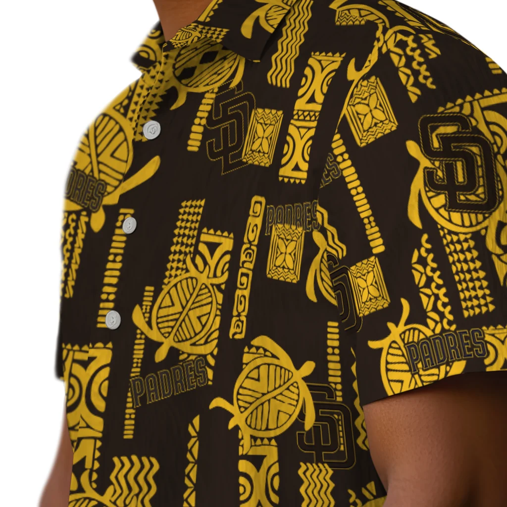 San Diego Padres Hawaiian Shirt - Turtle Lines san diego padres turtle lines brown hawaiian shirts trendy
