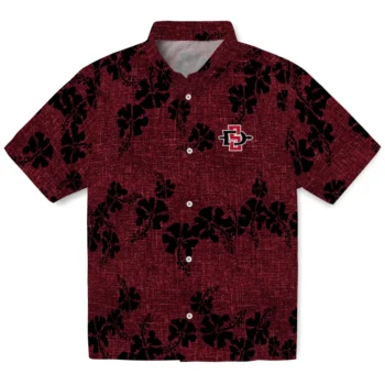 san diego state aztecs hibiscus petals red hawaiian shirts best selling