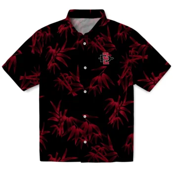 san diego state aztecs bamboo branches red black hawaiian shirts best selling