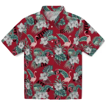 san diego state aztecs flamingo palms red hawaiian shirts best selling