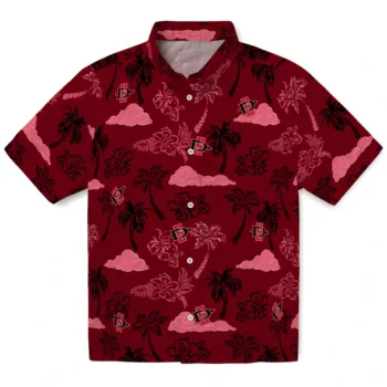 san diego state aztecs palm and clouds red hawaiian shirts best selling