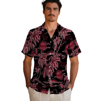 san diego state aztecs palm sunset hawaiian shirts fashion forward
