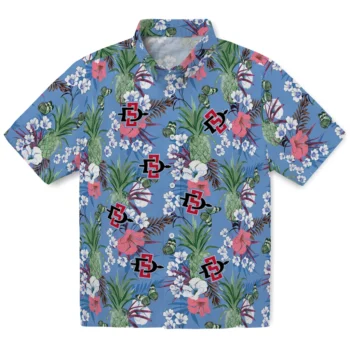 san diego state aztecs pineapple bouquet best sky blue hawaiian shirts best selling