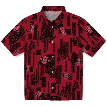 san diego state aztecs turtle lines red hawaiian shirts best selling