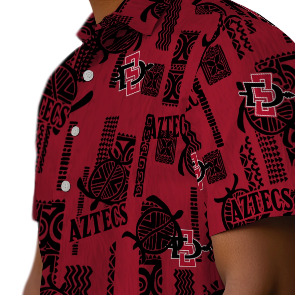 San Diego State Aztecs Hawaiian Shirt - Turtle Lines san diego state aztecs turtle lines red hawaiian shirts trendy