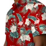 San Francisco 49ers Hawaiian Shirt – Flamingo and Hibiscus