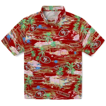 san francisco 49ers flamingo retreat red hawaiian shirts best selling