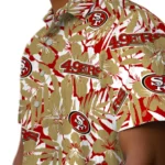 San Francisco 49ers Hawaiian Shirt – Hibiscus Overlay