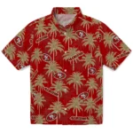 San Francisco 49ers Hawaiian Shirt – Palm Tree Motif