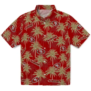 san francisco 49ers palm grove red hawaiian shirts best selling