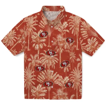 san francisco 49ers palm shadows red hawaiian shirts best selling