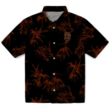 san francisco giants bamboo branches orange black hawaiian shirts best selling