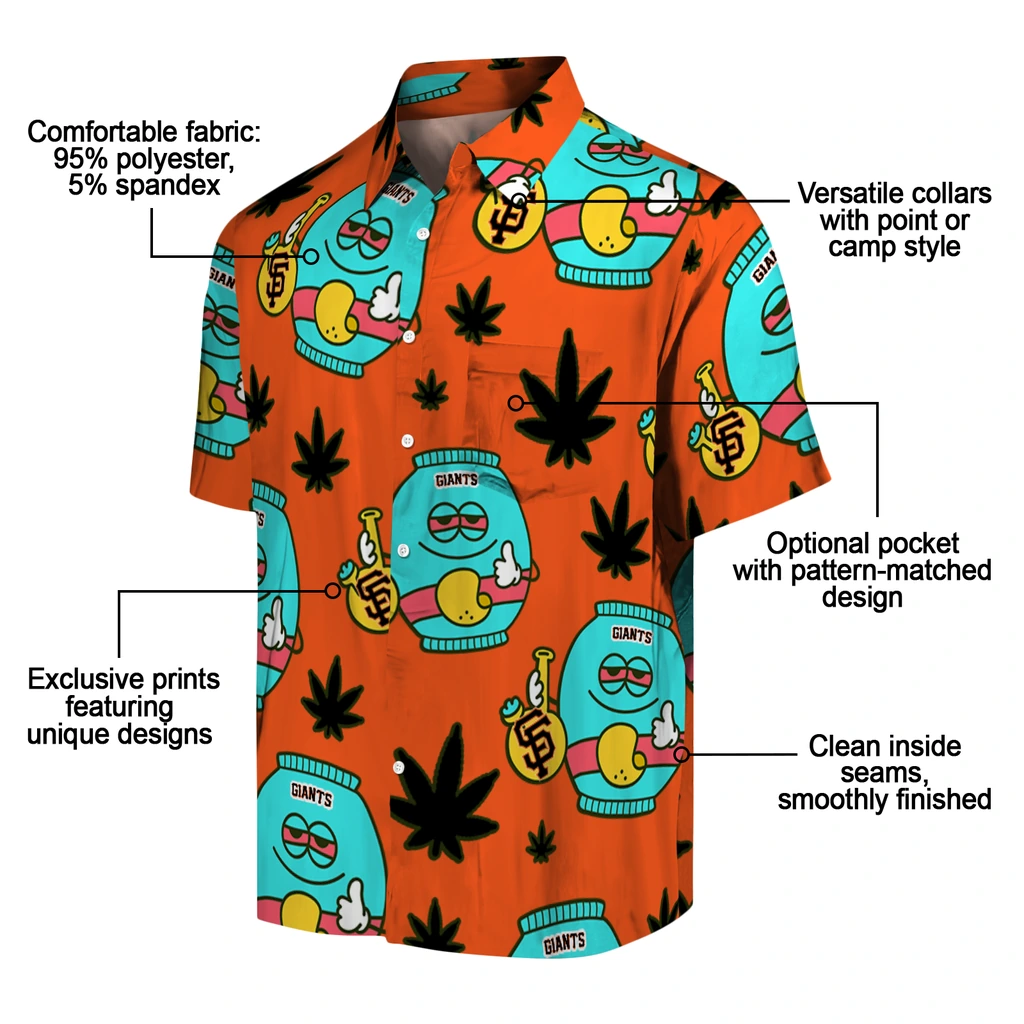 San Francisco Giants Hawaiian Shirt - Chill Vibe san francisco giants bong smile orange hawaiian shirts new arrival
