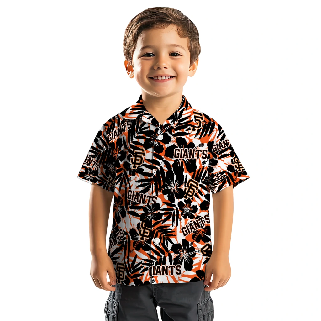 San Francisco Giants Hawaiian Shirt - Hibiscus Overlay san francisco giants hibiscus overlay hawaiian shirts top rated