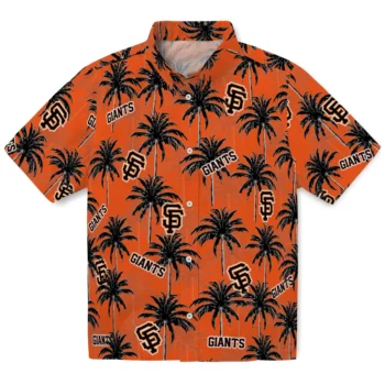 san francisco giants palm grove orange hawaiian shirts best selling