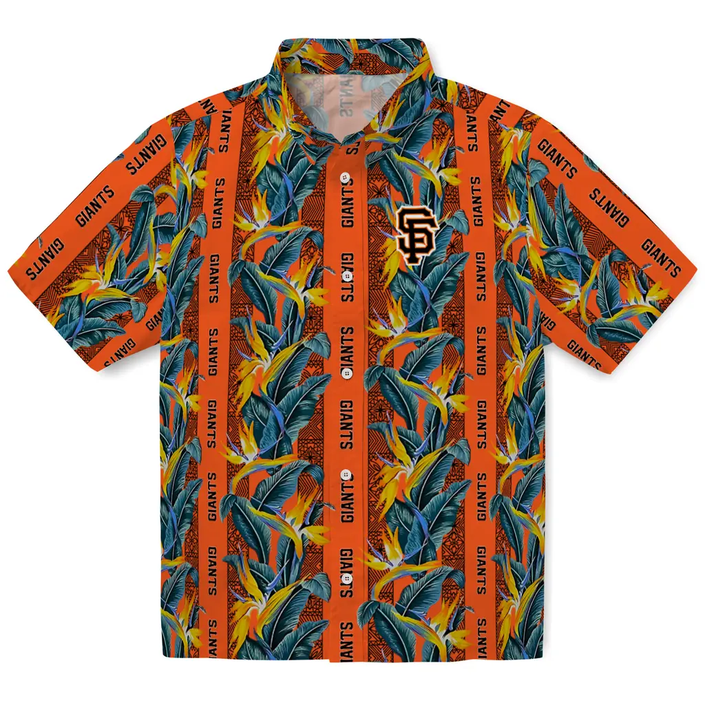 San Francisco Giants Hawaiian Shirt - Paradise Vines san francisco giants paradise vines orange hawaiian shirts best selling