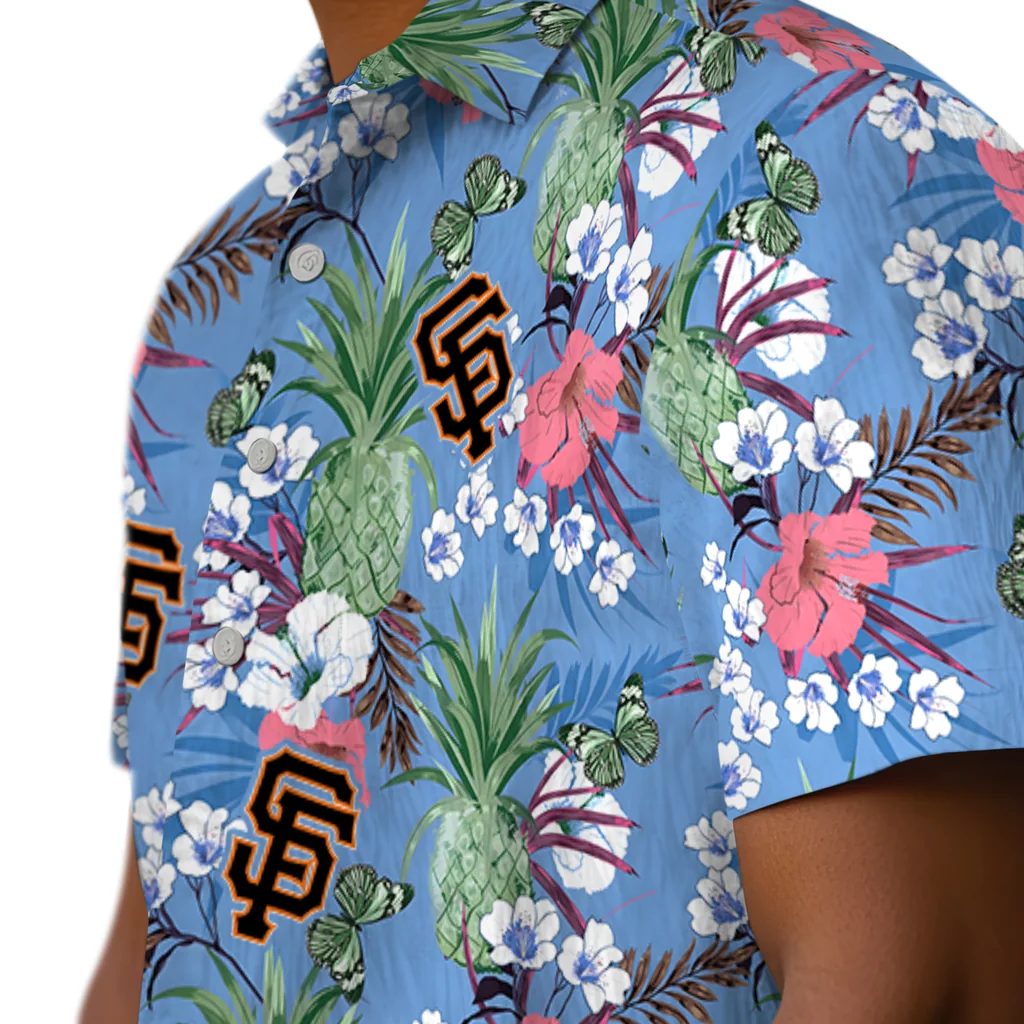 San Francisco Giants Hawaiian Shirt - Pineapple Bouquet san francisco giants pineapple bouquet best sky blue hawaiian shirts trendy