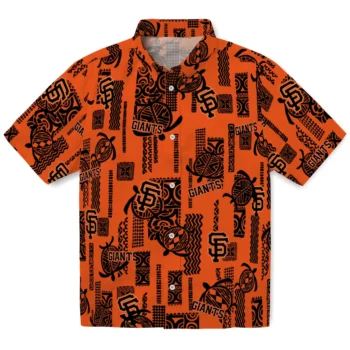 san francisco giants turtle lines orange hawaiian shirts best selling