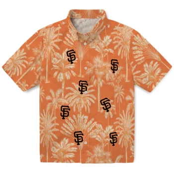 san francisco giants palm shadows orange hawaiian shirts best selling