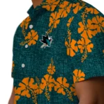 San Jose Sharks Hawaiian Shirt – 50th State Flower